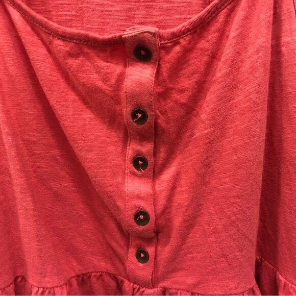 Roxy Babydoll Top Women’s Y2K Peplum Hem Spaghetti Strap Tank Small Pink Spring - Picture 5 of 9